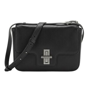 Massimo Dutti Purse New With Tags Minimalist Leather Womens Quiet Luxury Black